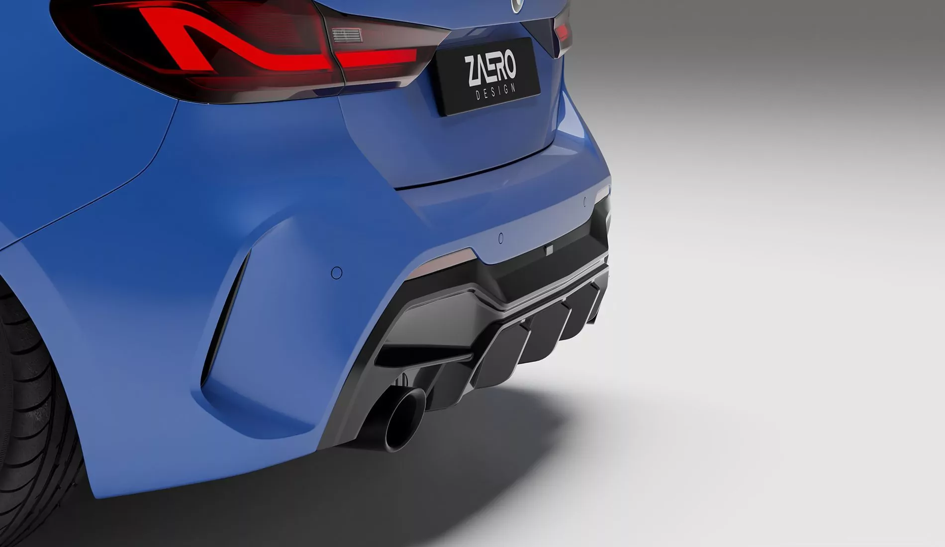 EVO-1 Diffusor für BMW 1er Serie F40 - 116 & 118 (Single Auspuff)