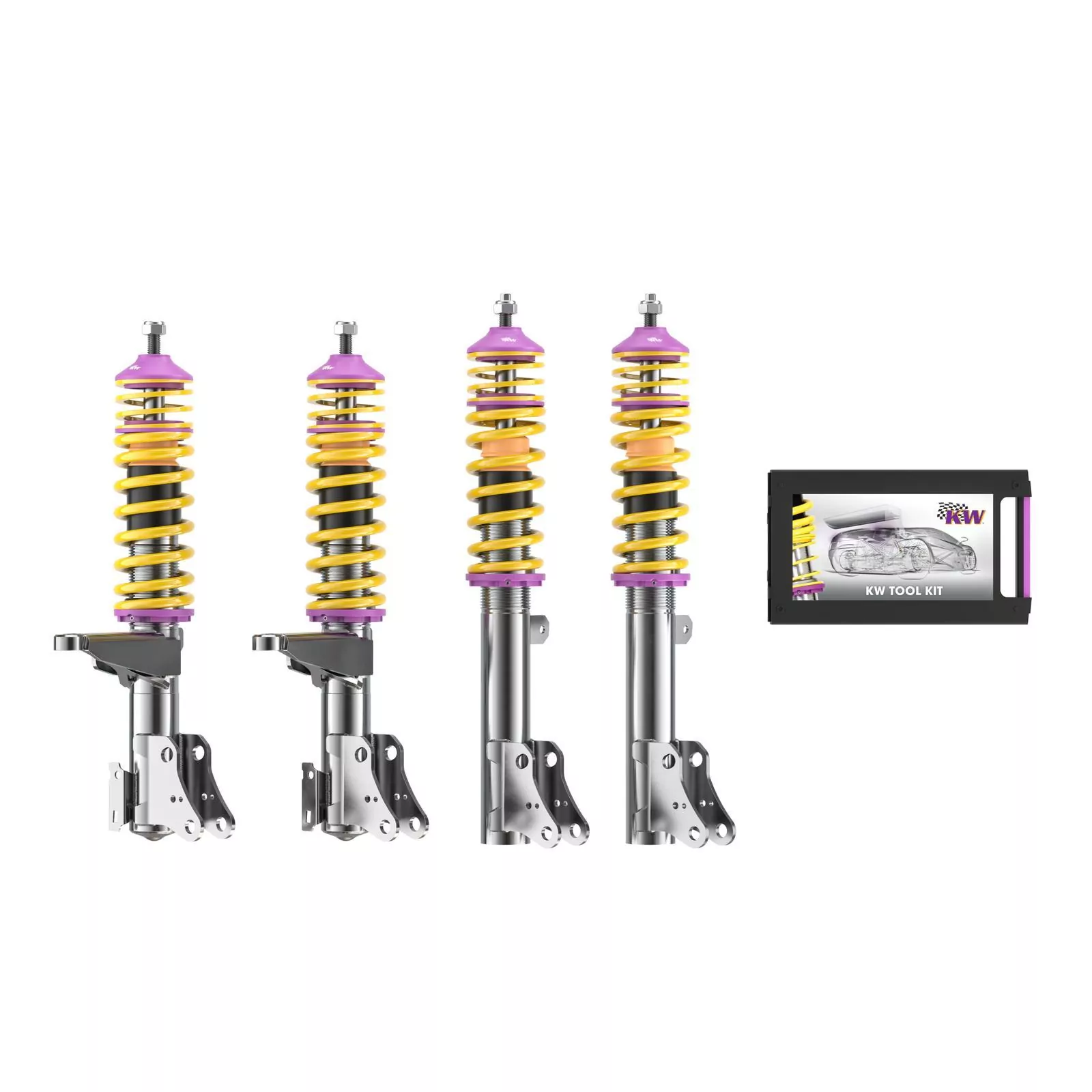 KW Gewindefahrwerk V1 inox AUDI COUPE (89) 8B, 89Q Allrad 10/1988-12/1996