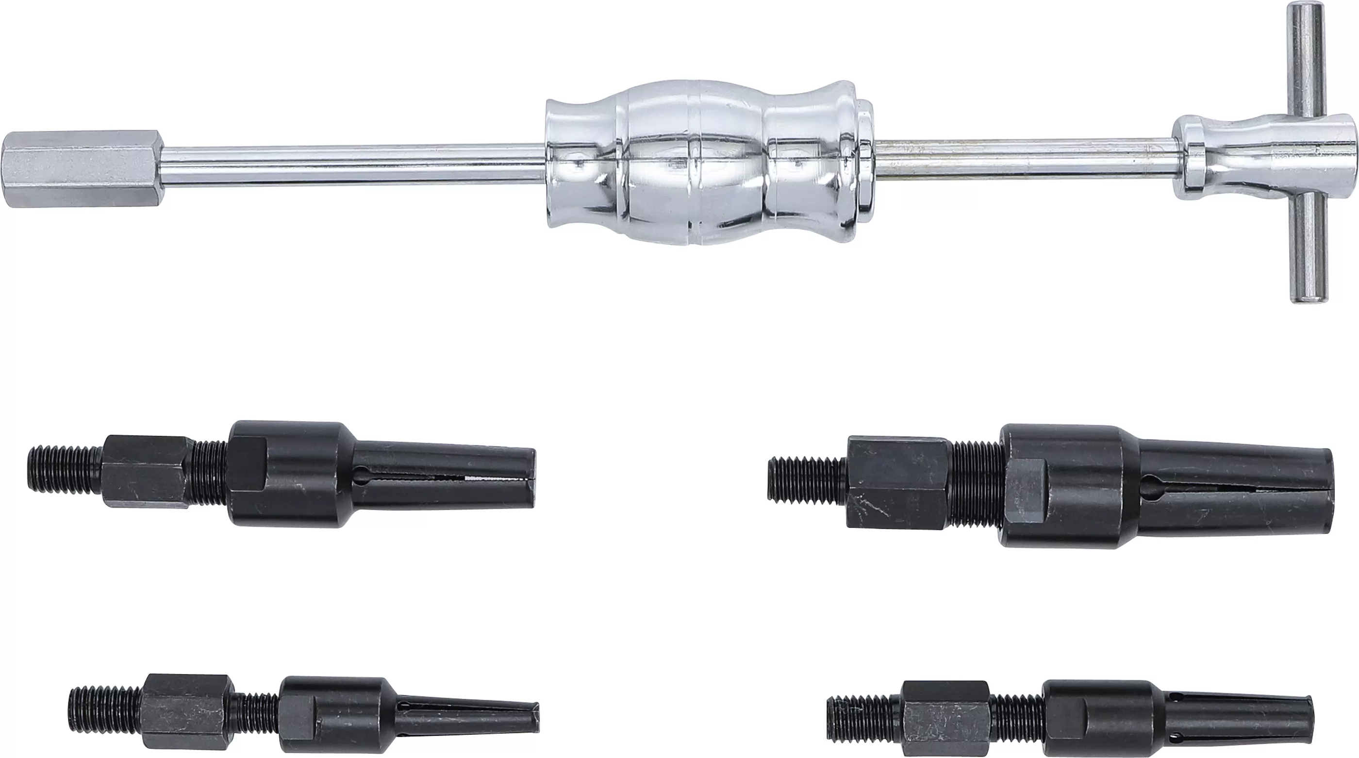 Grundloch-Innenlager-Abzieher-Satz mit Gleithammer | 5-tlg.