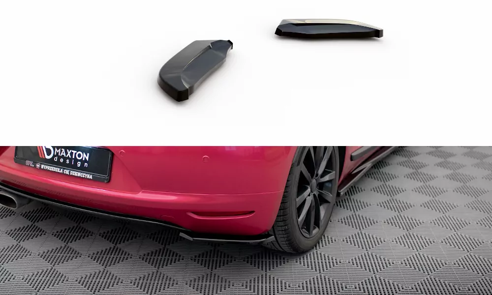 Heck Ansatz Flaps Diffusor Für Volkswagen Scirocco Mk3 Schwarz Hochglanz