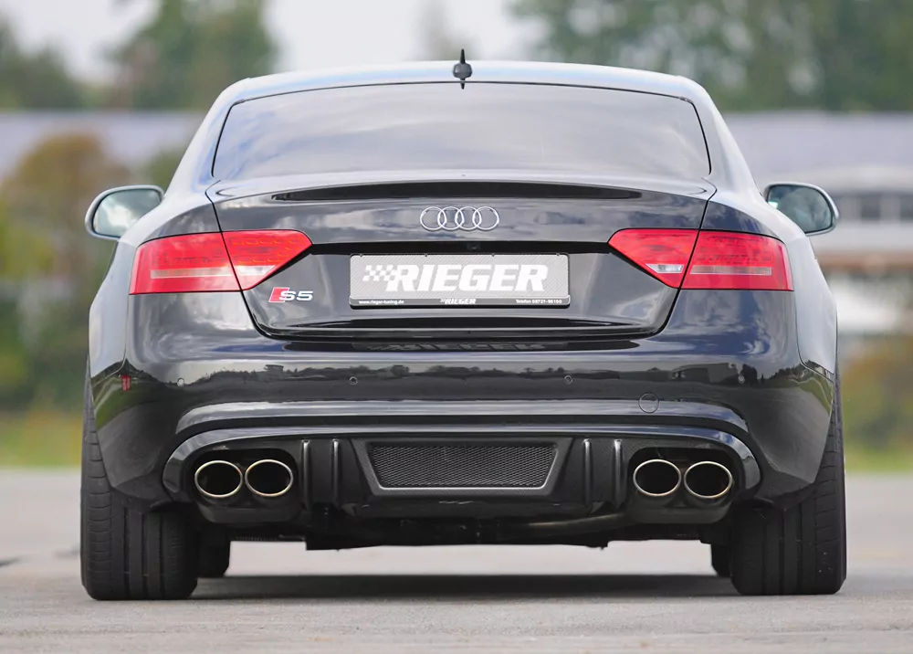 Rieger Heckeinsatz für Audi A5 S5 (B8/B81) - Sportback 06.07-07.11 (bis Facelift) carbon optik