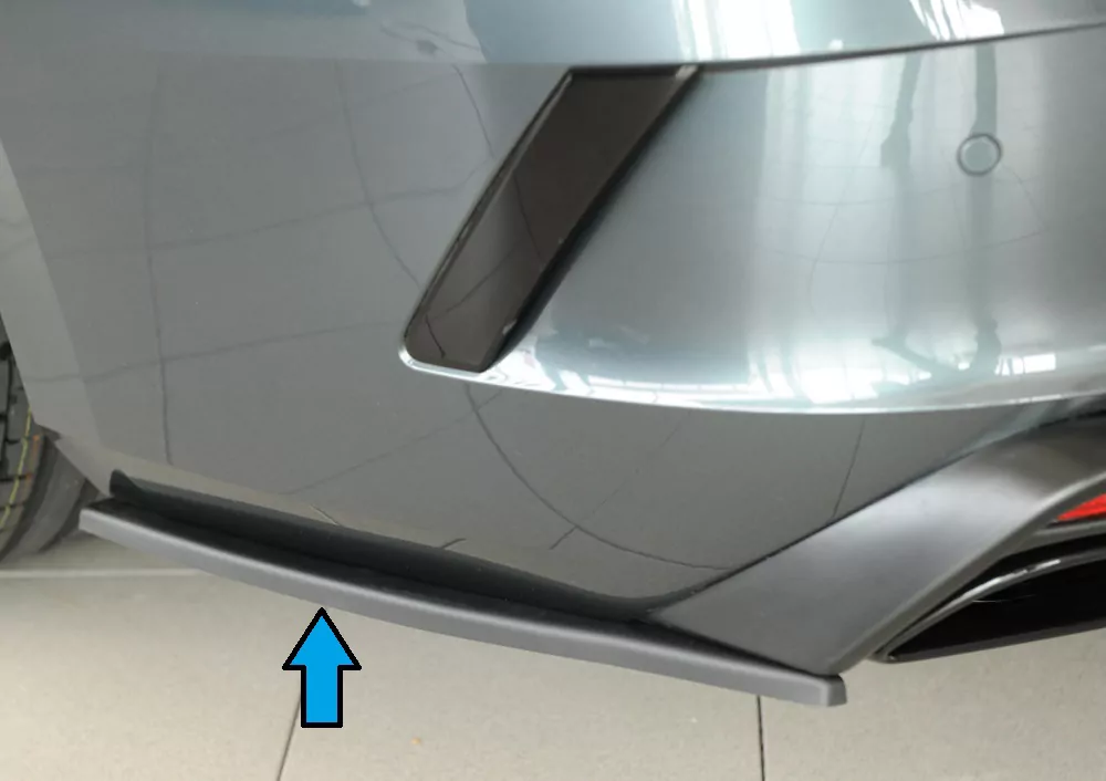 Rieger Heckschürzenansatz seitlich links matt schwarz für Skoda Octavia RS (NX) Lim. 08.24- (ab Facelift/PV)