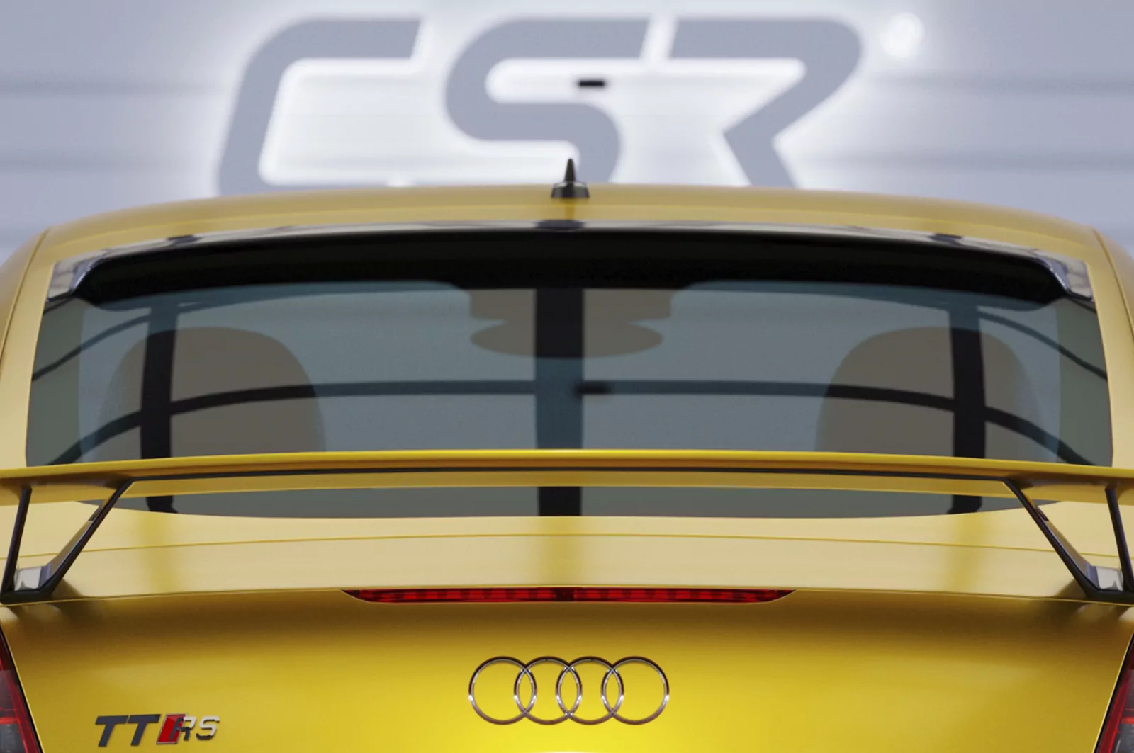 Heckscheibenblende für Audi TT / TTS / TT RS (8J) Coupe HSB090 Schwarz Strukturiert