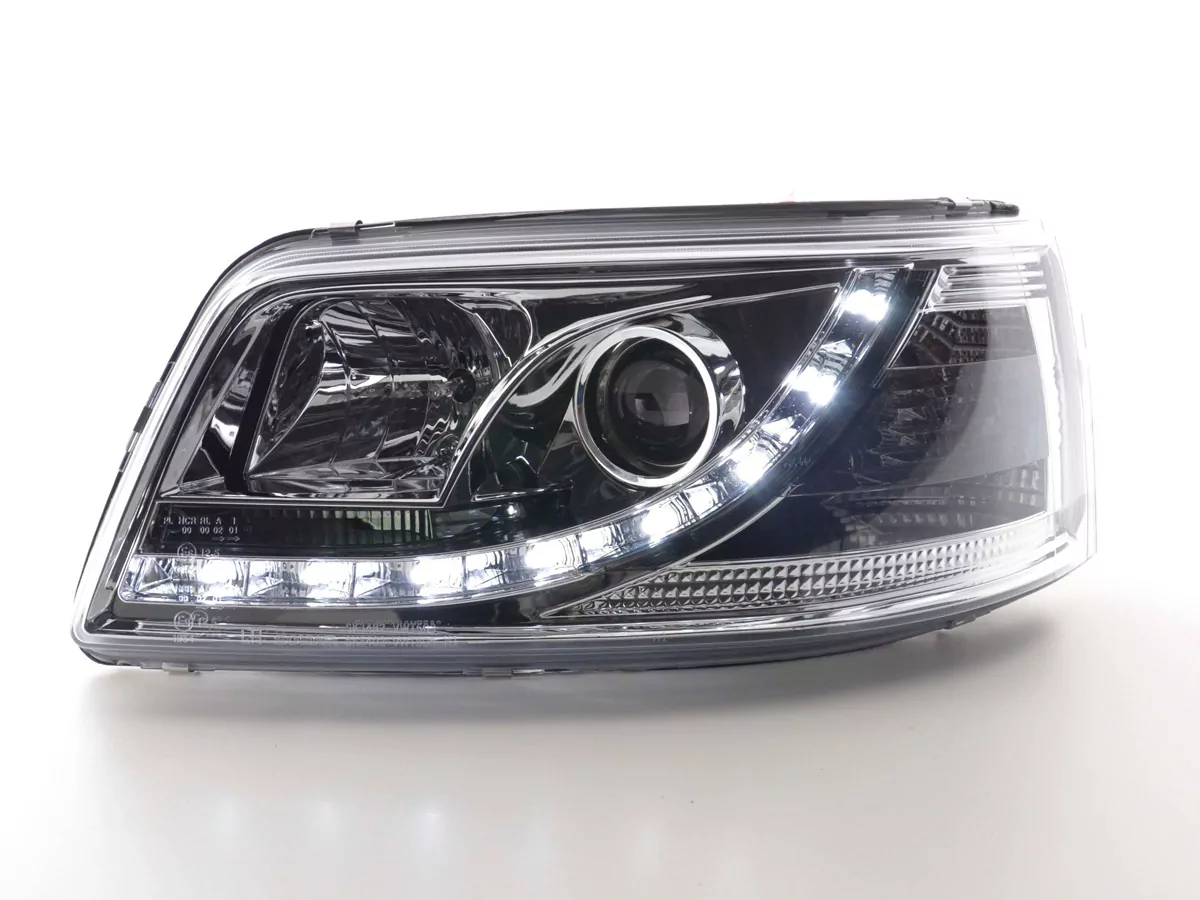 Scheinwerfer Set Daylight LED Tagfahrlicht VW Bus T5 Bj. 03-09 chrom
