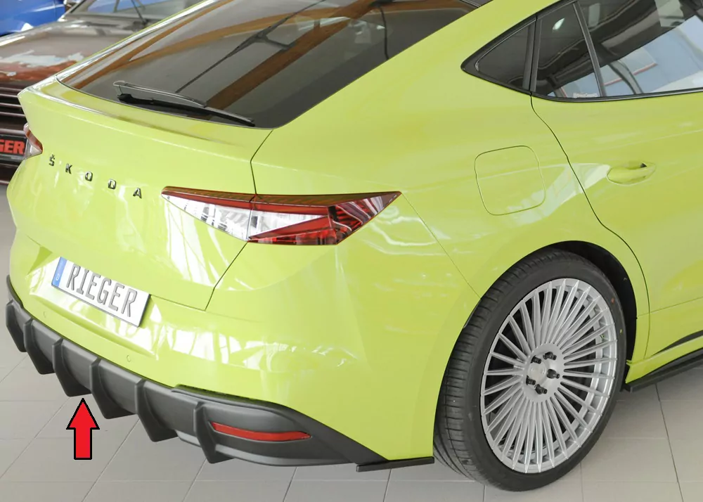 Rieger Heckeinsatz matt schwarz für Skoda Enyaq iV RS (NY) SUV (5AZ) 07.21-