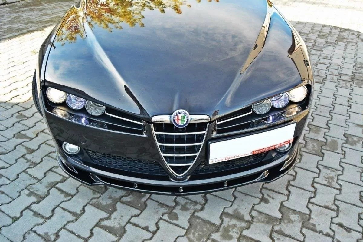 Front Ansatz Passend Für V.1 Passend Für ALFA ROMEO 159 Schwarz Hochglanz Schwarz Hochglanz