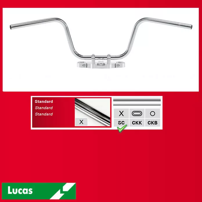 Stahllenker "Apehanger", Stahl, verchromt 1 ZOLL (25,4 MM), Breite: 920mm