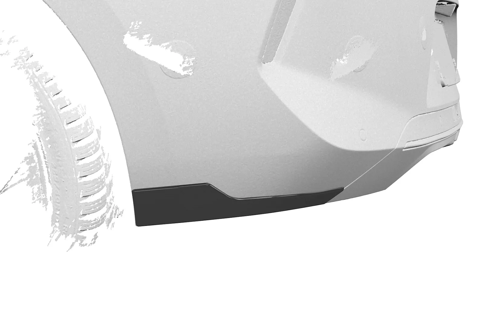 Heckansatz für Opel Astra L HA468 Schwarz Strukturiert