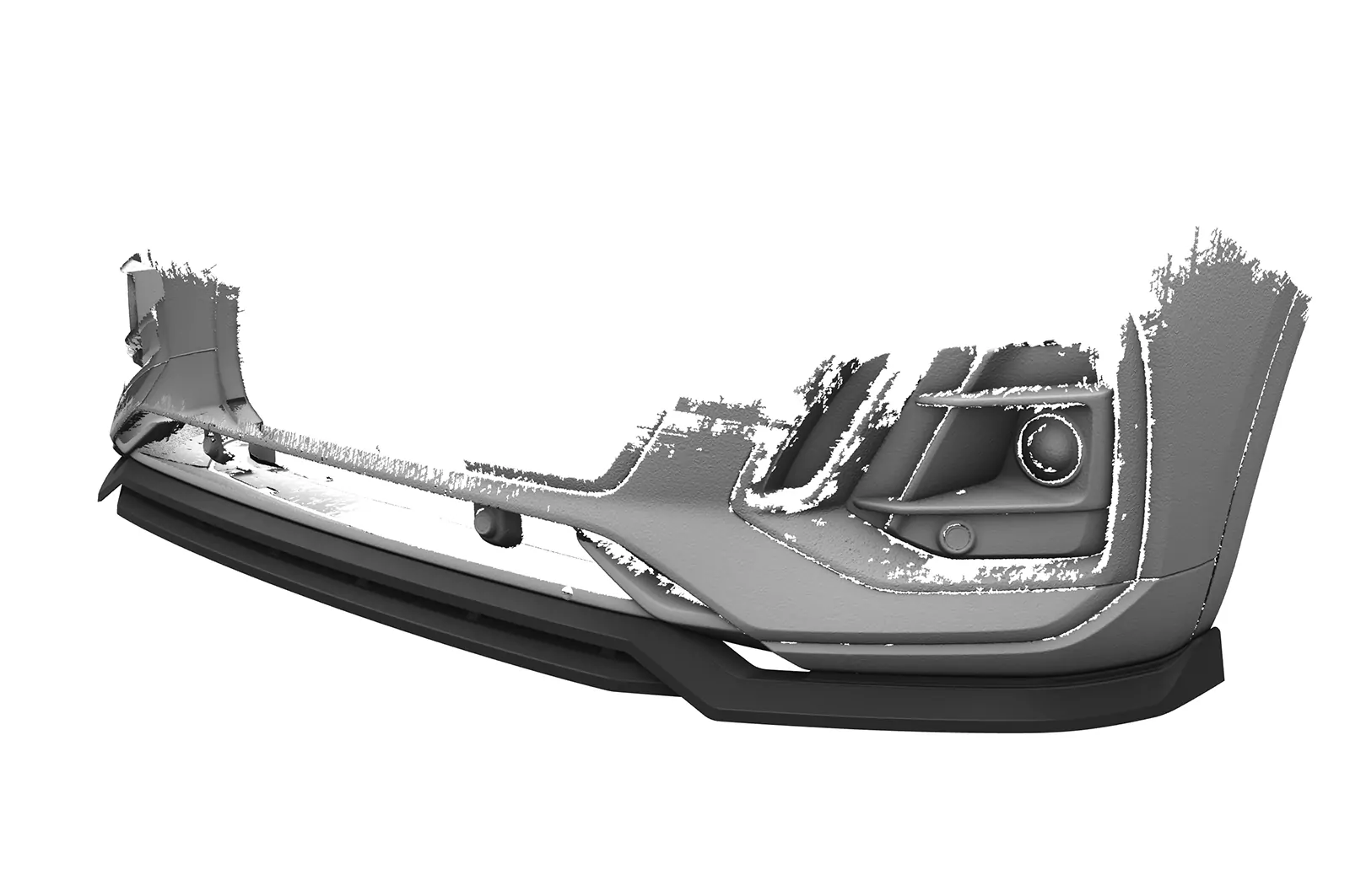 Cup-Spoilerlippe mit ABE für Audi Q5 (FY/FYT) S-Line / SQ5 (FY) CSL689 Schwarz Strukturiert