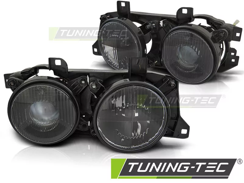 Headlights Black Fits Bmw E32/e34  