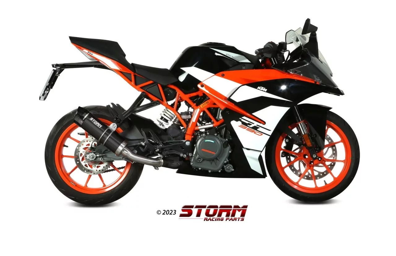 STORM By MIVV GP-C Edelstahl Schwarz KTM 125 DUKE 17-20