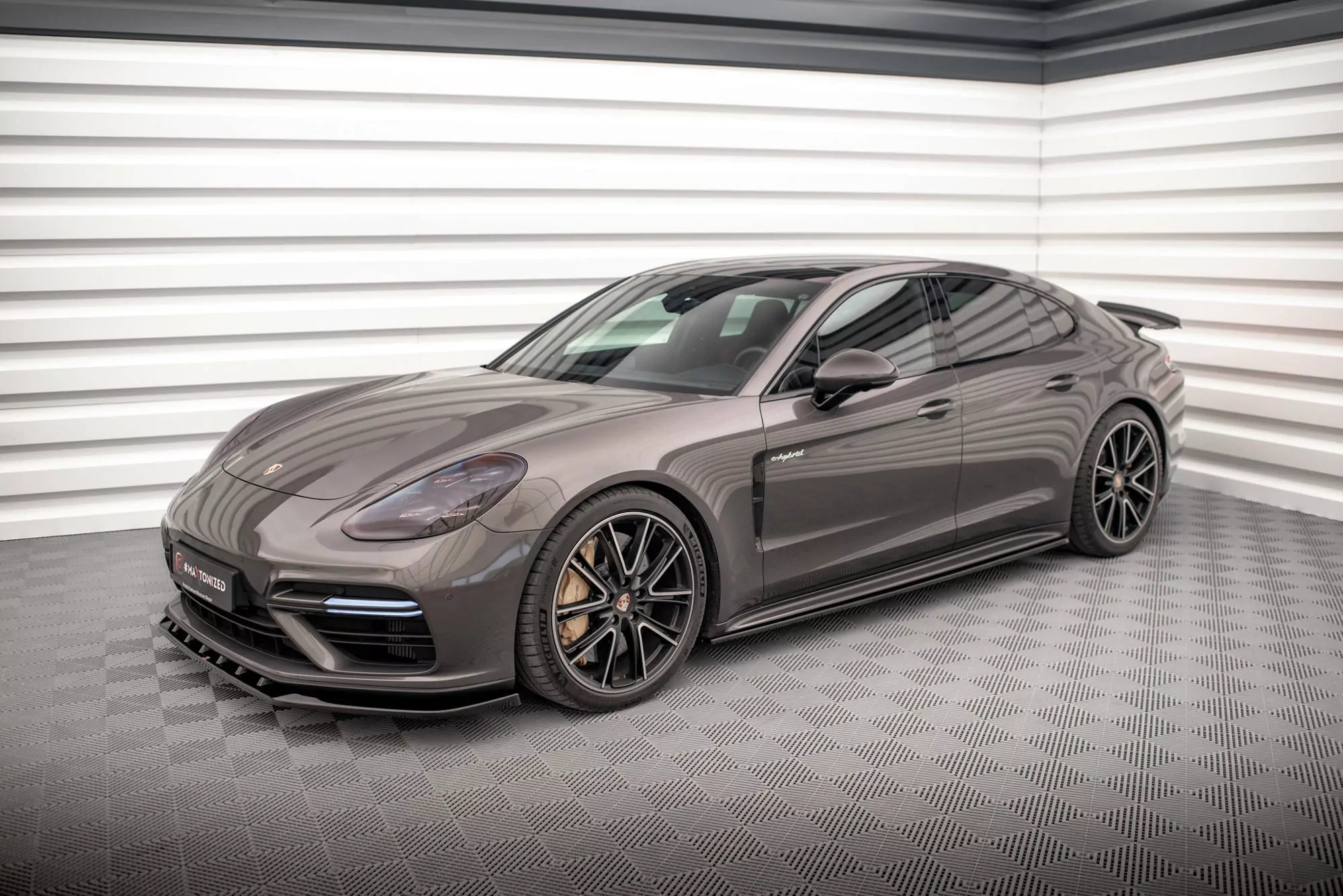 Seitenschweller Ansatz Für V.1 Für Porsche Panamera Turbo S E-Hybrid / Panamera E-Hybrid 971 Schwarz Hochglanz