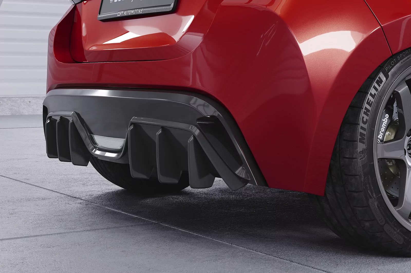 Heckansatz für Toyota Yaris 4 (XP21) HA459 Schwarz Strukturiert