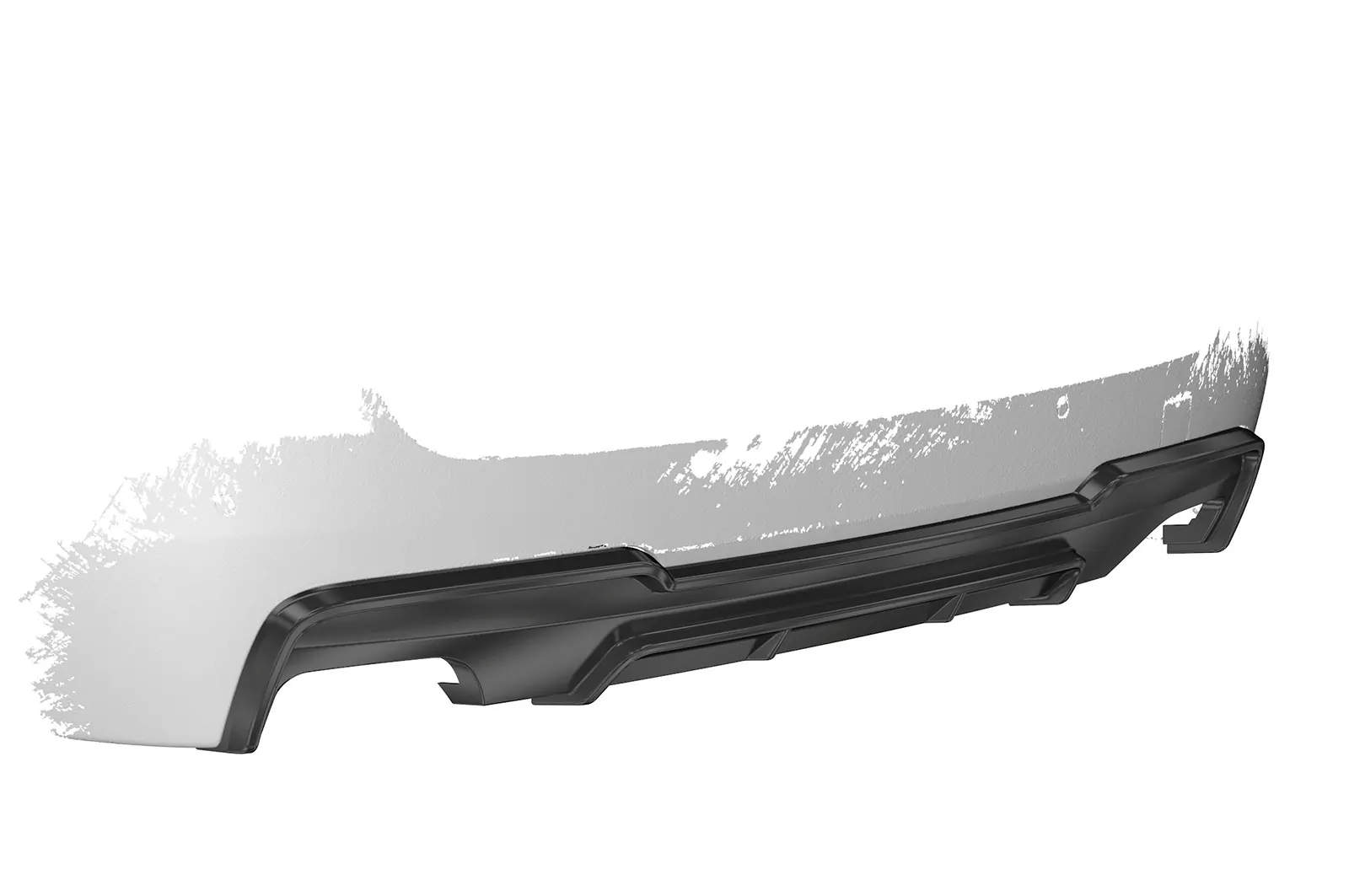 Heckansatz für BMW 5er F10/F11 550i/550d M-Paket HA290 Schwarz Strukturiert