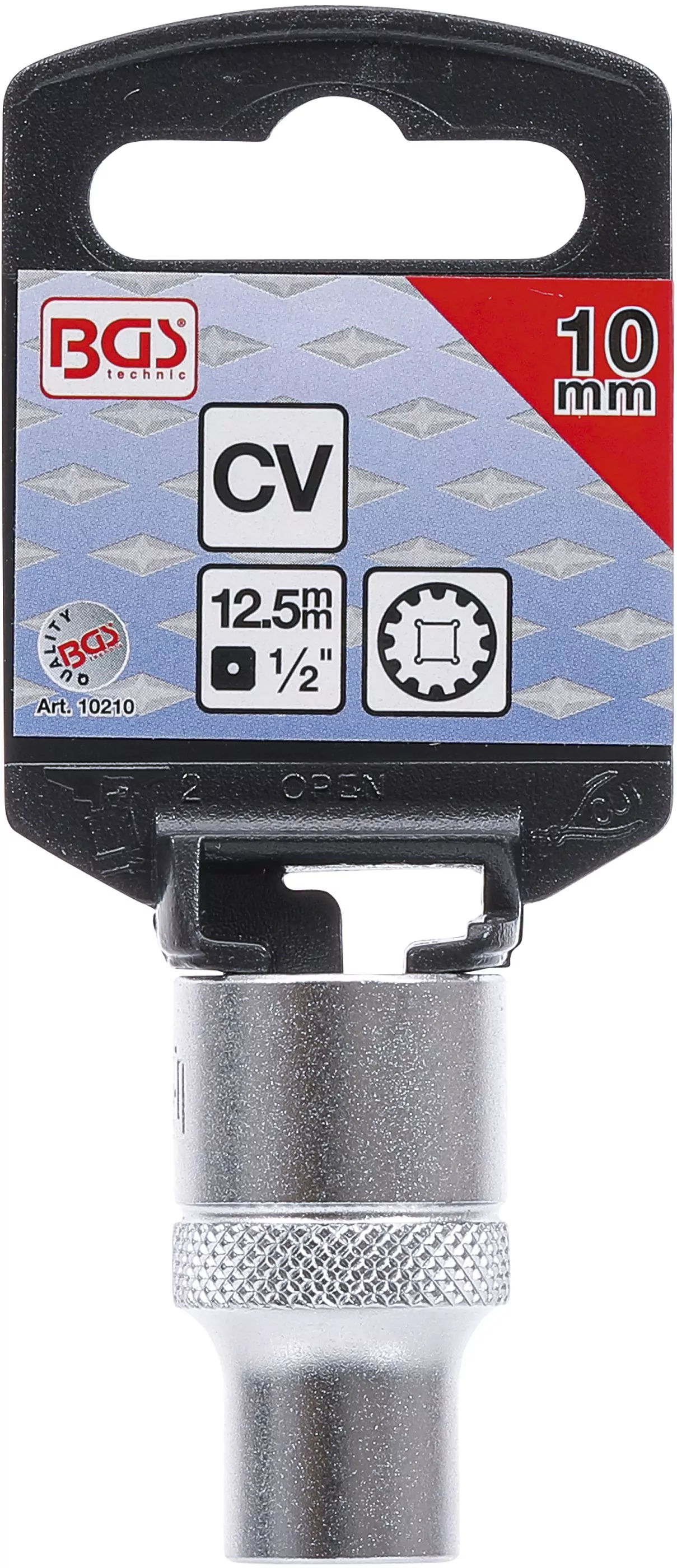 Steckschlüssel-Einsatz Gear Lock | Antrieb Innenvierkant 12,5 mm (1/2") | SW 10 mm