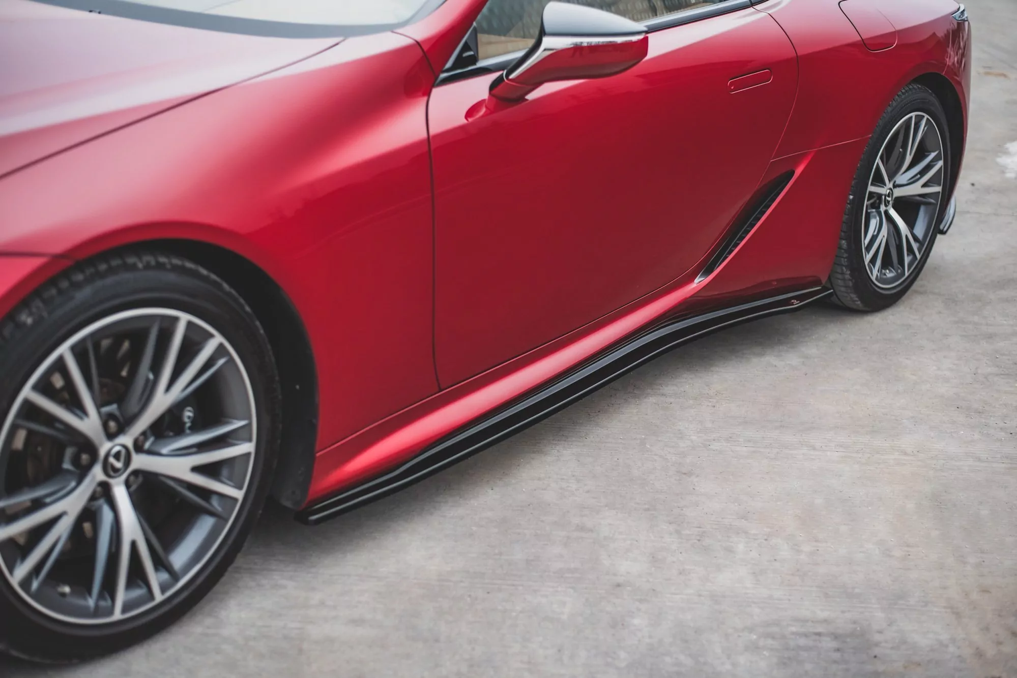 Seitenschweller Ansatz Für Lexus LC 500 Schwarz Hochglanz