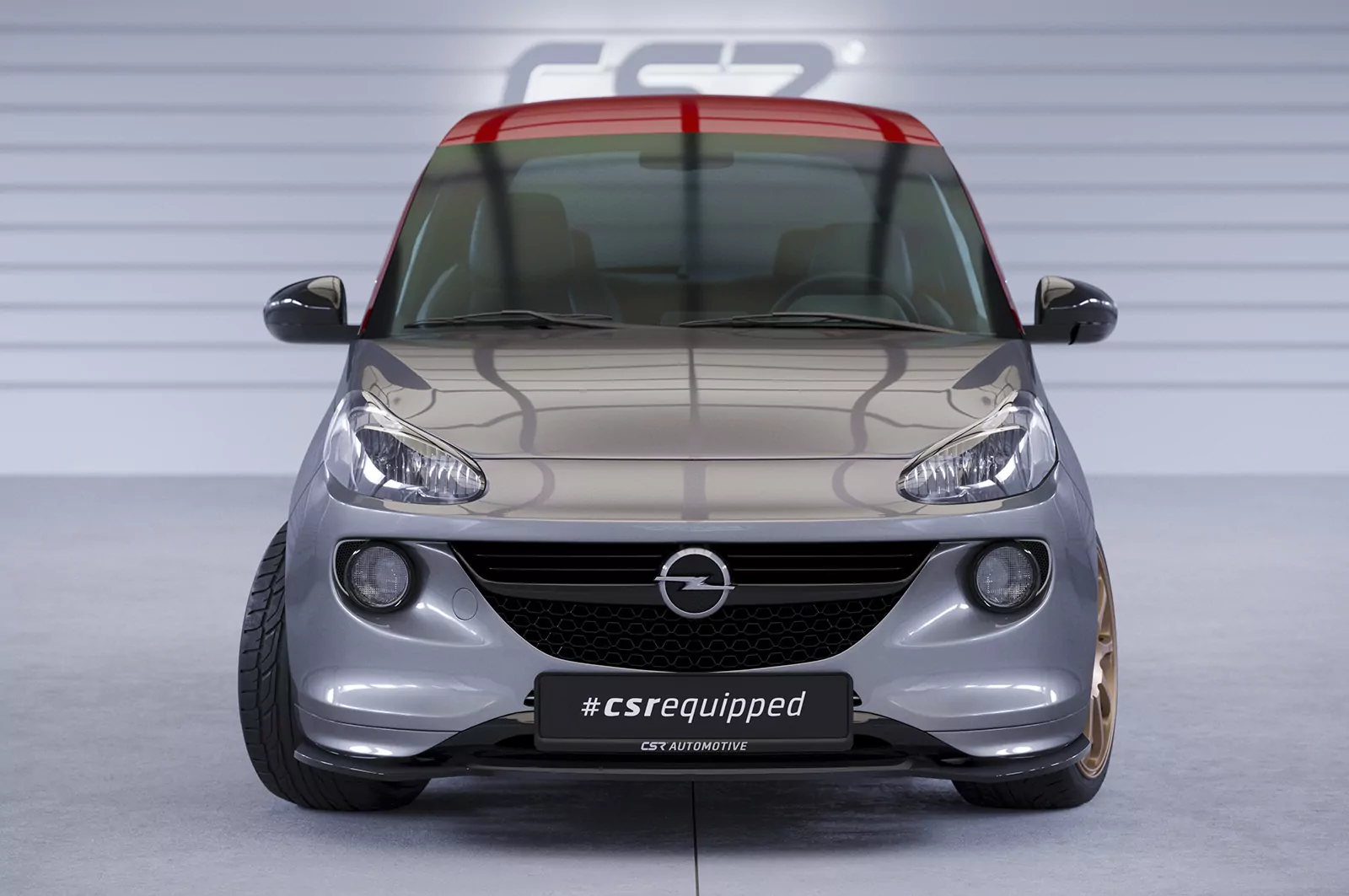 Cup-Spoilerlippe mit ABE für Opel Adam S CSL591 Schwarz Strukturiert