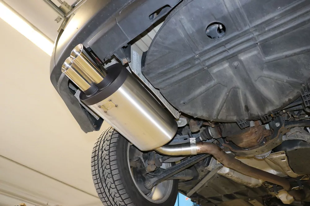 BMW X3 - X53  Endschalldämpfer auf original Vorschalldämpfer - 2x80 Typ 25