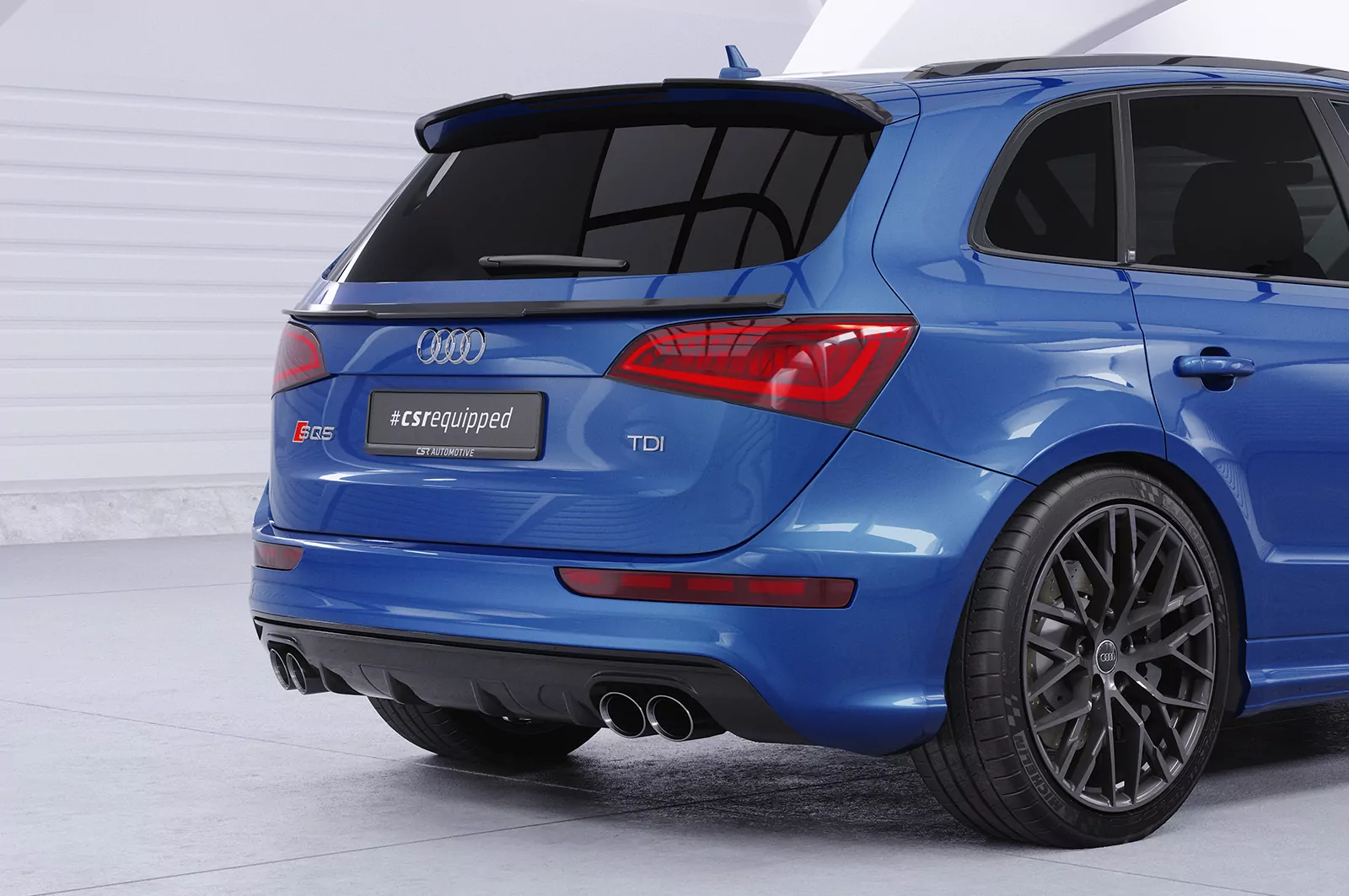 Heckflügel mit ABE für Audi Q5/SQ5 (Typ 8R) HF810 Strukturiert (schwarz matt)