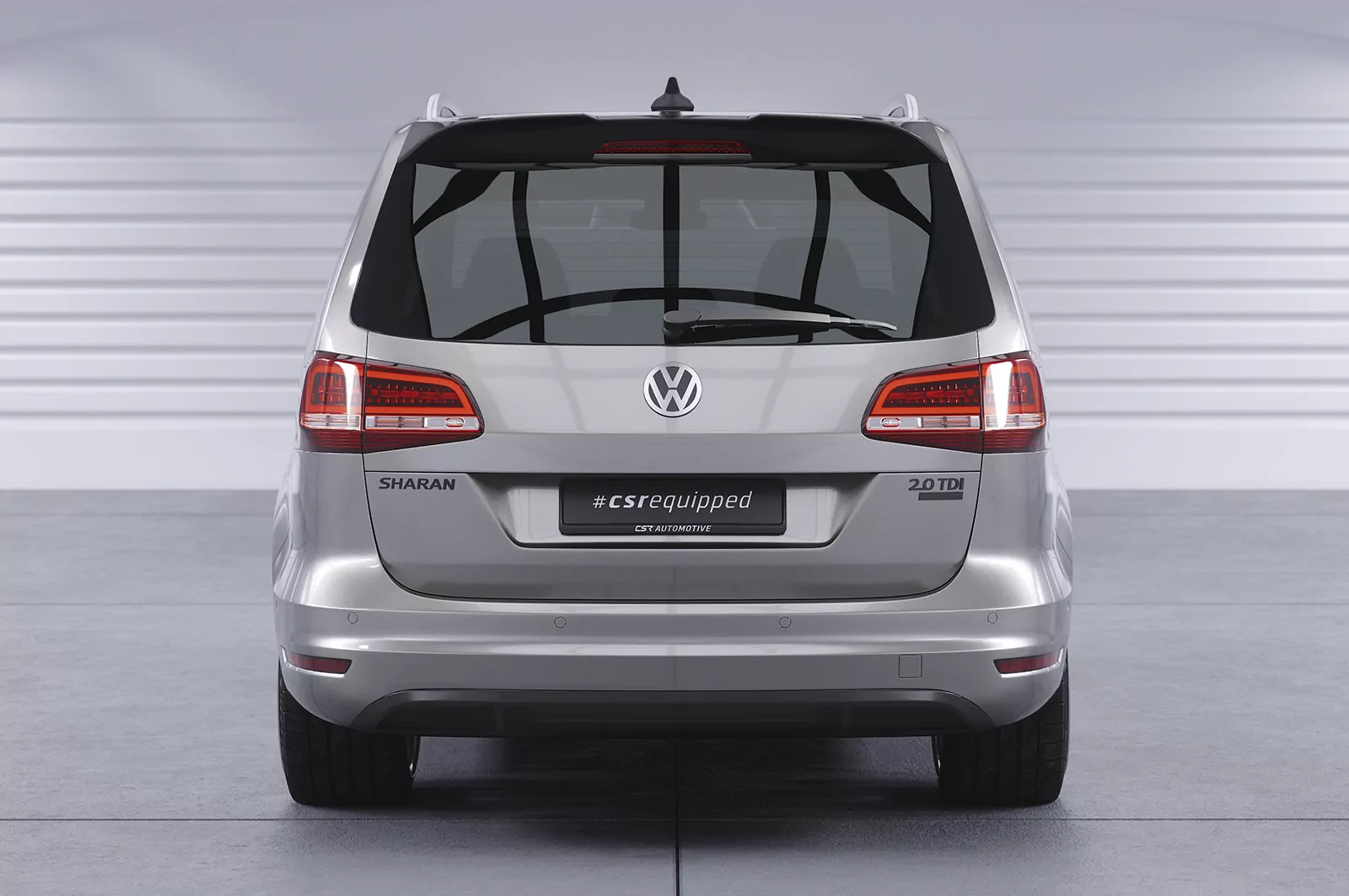 Heckflügel mit ABE für VW Sharan II / Seat Alhambra II HF024 Schwarz Strukturiert