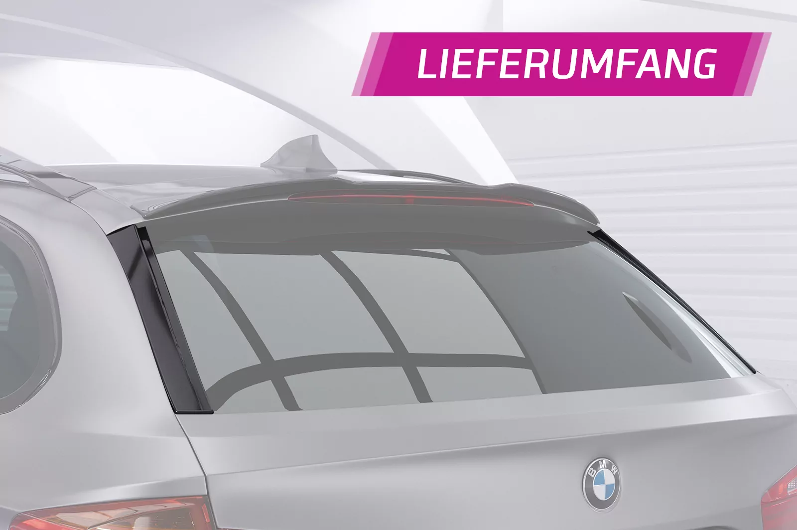 Heckflügel mit ABE für BMW 5er F11 Touring HF098 Schwarz Strukturiert