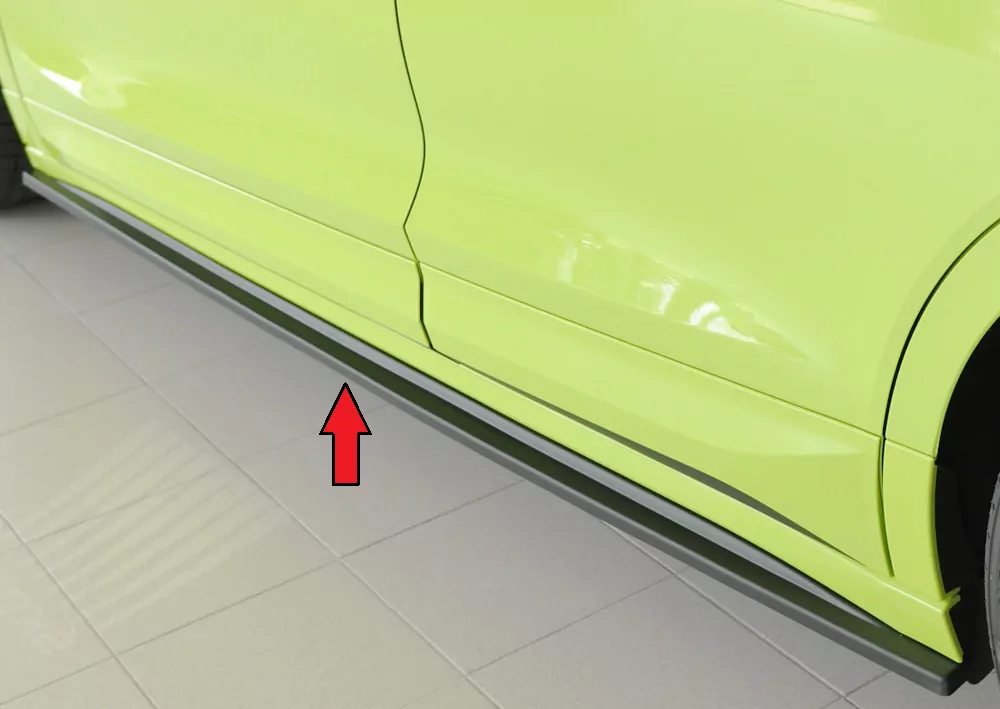 Rieger Seitenschweller links ansatz matt schwarz für Skoda Enyaq iV RS (NY) SUV (5AZ) 07.21-