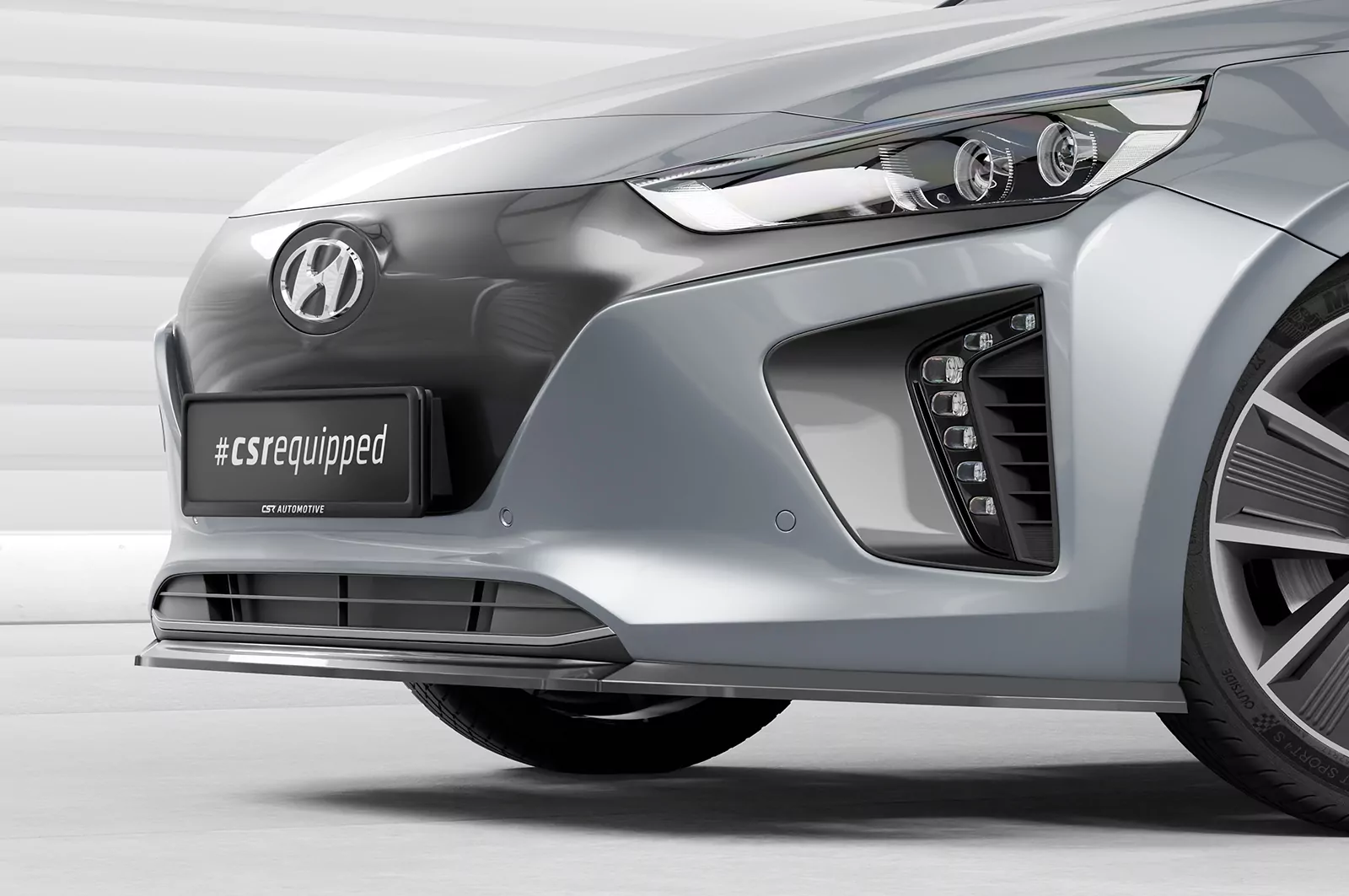 Cup-Spoilerlippe mit ABE für Hyundai Ioniq CSL594 Schwarz Strukturiert