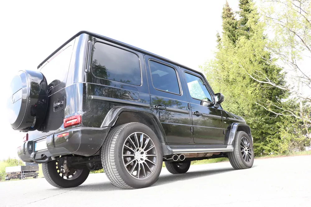 Mercedes G-Klasse G500 310kW - 463  Endrohr zum anstecken - 2x115x85 Typ 38 rechts und links unterm Trittbrett