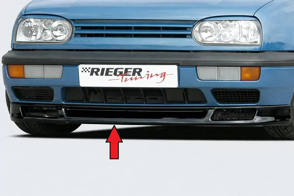 Rieger Spoilerlippe (GBL-42011) glanz schwarz für VW Golf 3 3-tür.