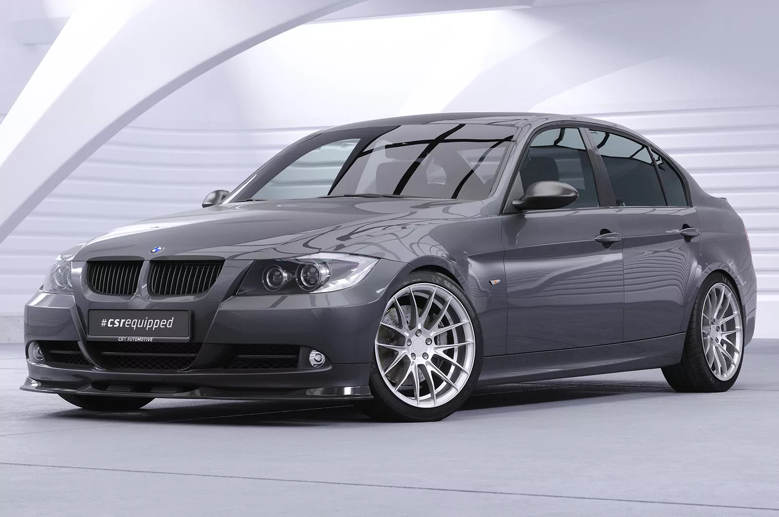 Cup-Spoilerlippe mit ABE für BMW 3er (E90/E91) Limousine und Touring CSL536 Schwarz Strukturiert