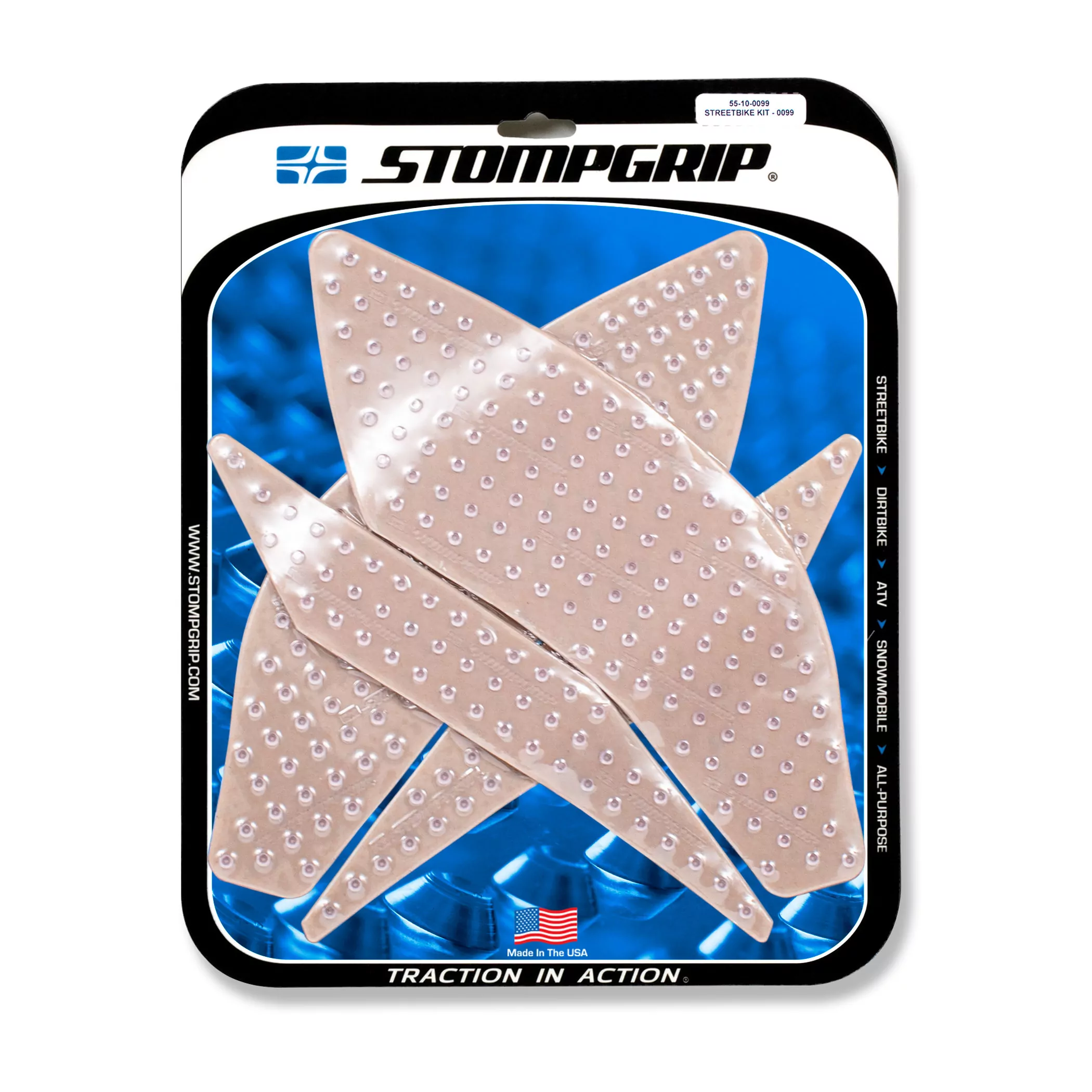 Stompgrip Traction Pad Volcano für Yamaha YZF-R1 15-22 Klar