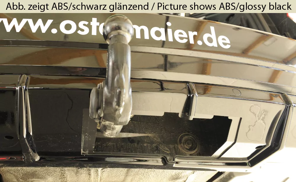 Rieger Heckeinsatz (für orig. elektr. AHK) matt schwarz für Skoda Superb III (3T/3V) Lim. 11.18-07.19 (bis Facelift 2)