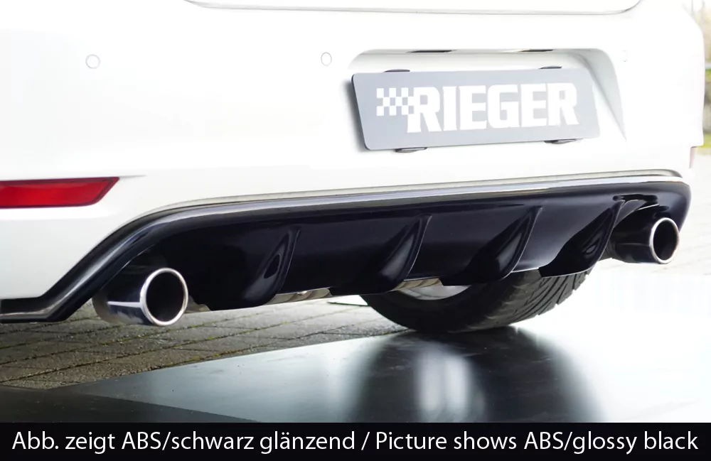 Rieger Heckeinsatz für VW Golf 6 GTI - Cabrio   carbon optik