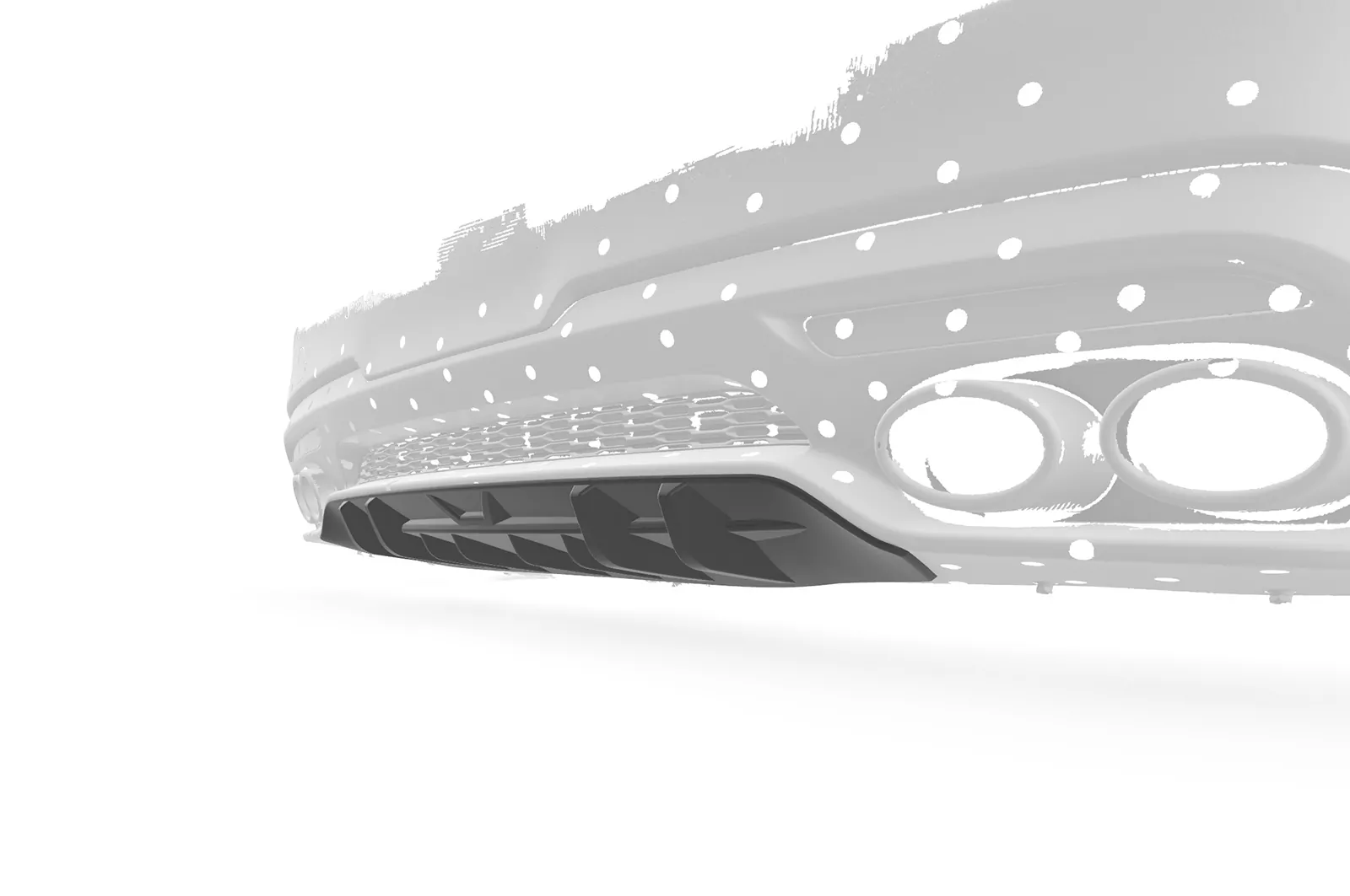 Heckansatz für Kia Stinger GT HA430 Schwarz Strukturiert