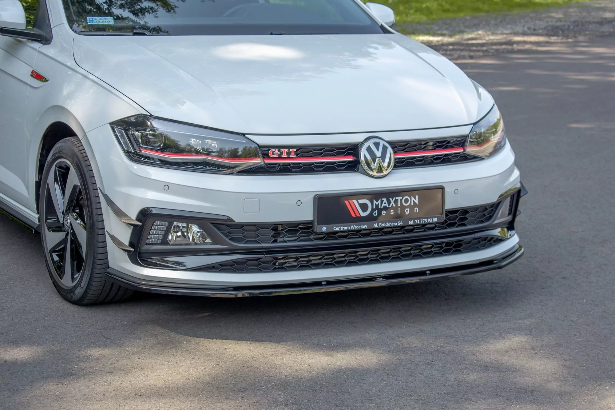 Front Ansatz Passend Für V.1 Passend Für VW POLO MK6 GTI Schwarz Hochglanz Schwarz Hochglanz