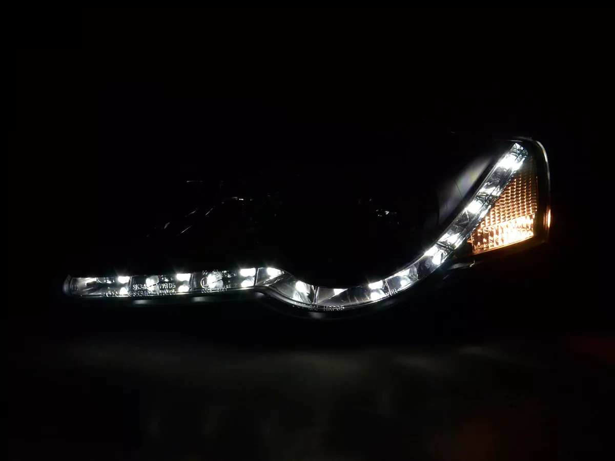 Scheinwerfer Set Daylight LED Tagfahrlicht VW Passat B6 3C schwarz