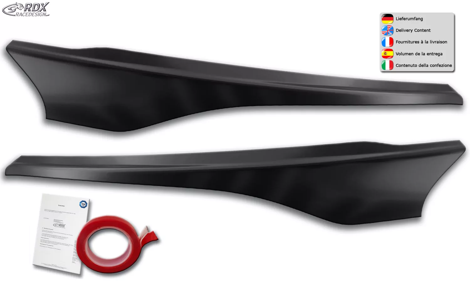 RDX Scheinwerferblenden für FORD Transit Custom & Tourneo Custom (2018-2023) Böser Blick