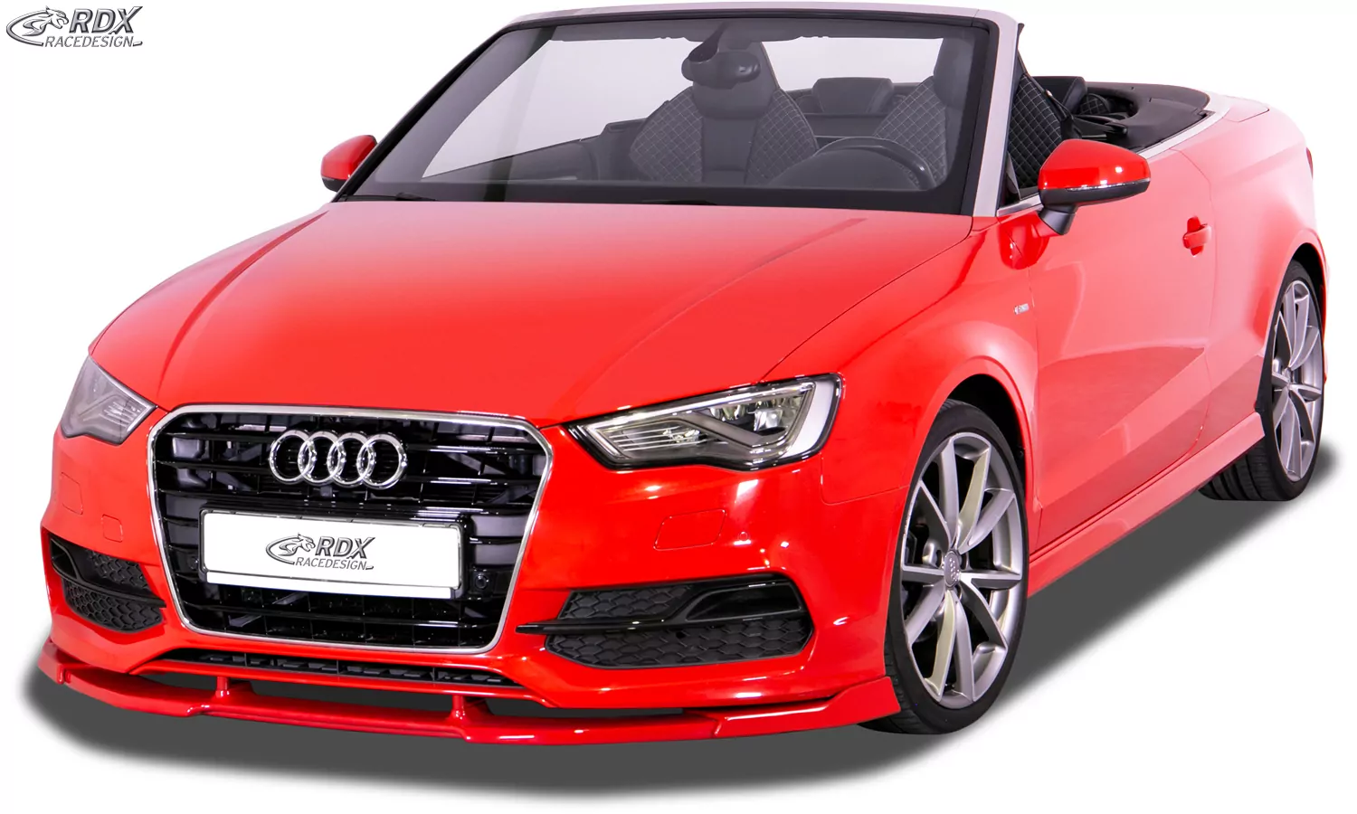 RDX Frontspoiler VARIO-X für AUDI A3 8V7 Cabrio S-Line / S3 Cabrio (S-Line- bzw. S3 Frontstoßstange. -2016) Frontlippe Front Ansatz Vorne Spoilerlippe