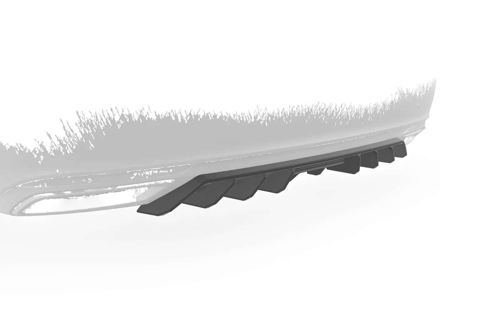 Heckansatz für Opel Insignia B Sports Tourer HA455 Schwarz Strukturiert