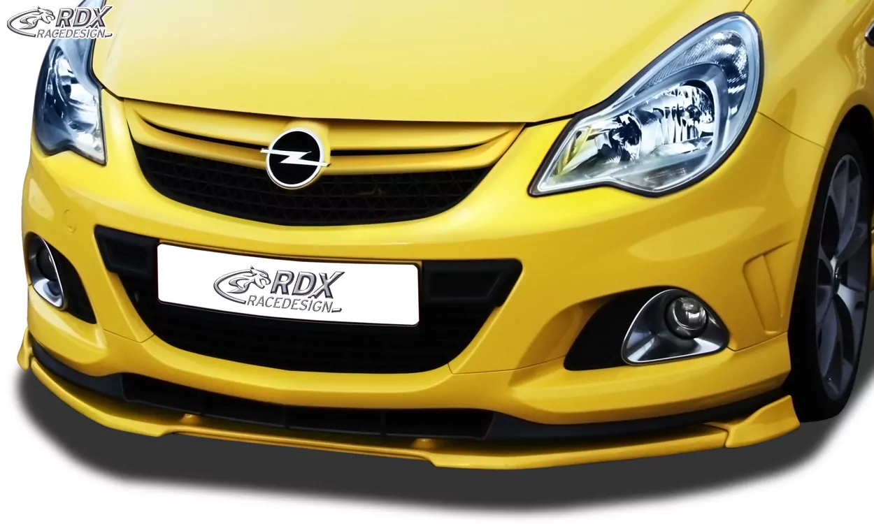 RDX Frontspoiler VARIO-X für OPEL Corsa D Facelift OPC 2010+ Nürburgring Edition (Passend an OPC-NRE bzw. Fahrzeuge mit OPC Frontstoßstange und NRE Ansatz) Frontlippe Front Ansatz Vorne Spoilerlippe