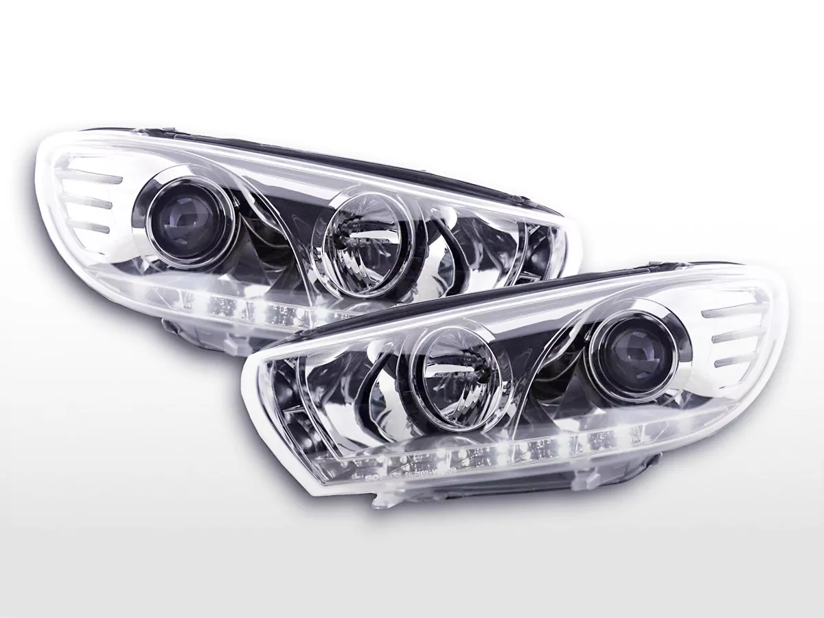 Scheinwerfer Set Daylight LED TFL-Optik VW Scirocco 3 Typ 13 Bj. 08- chrom