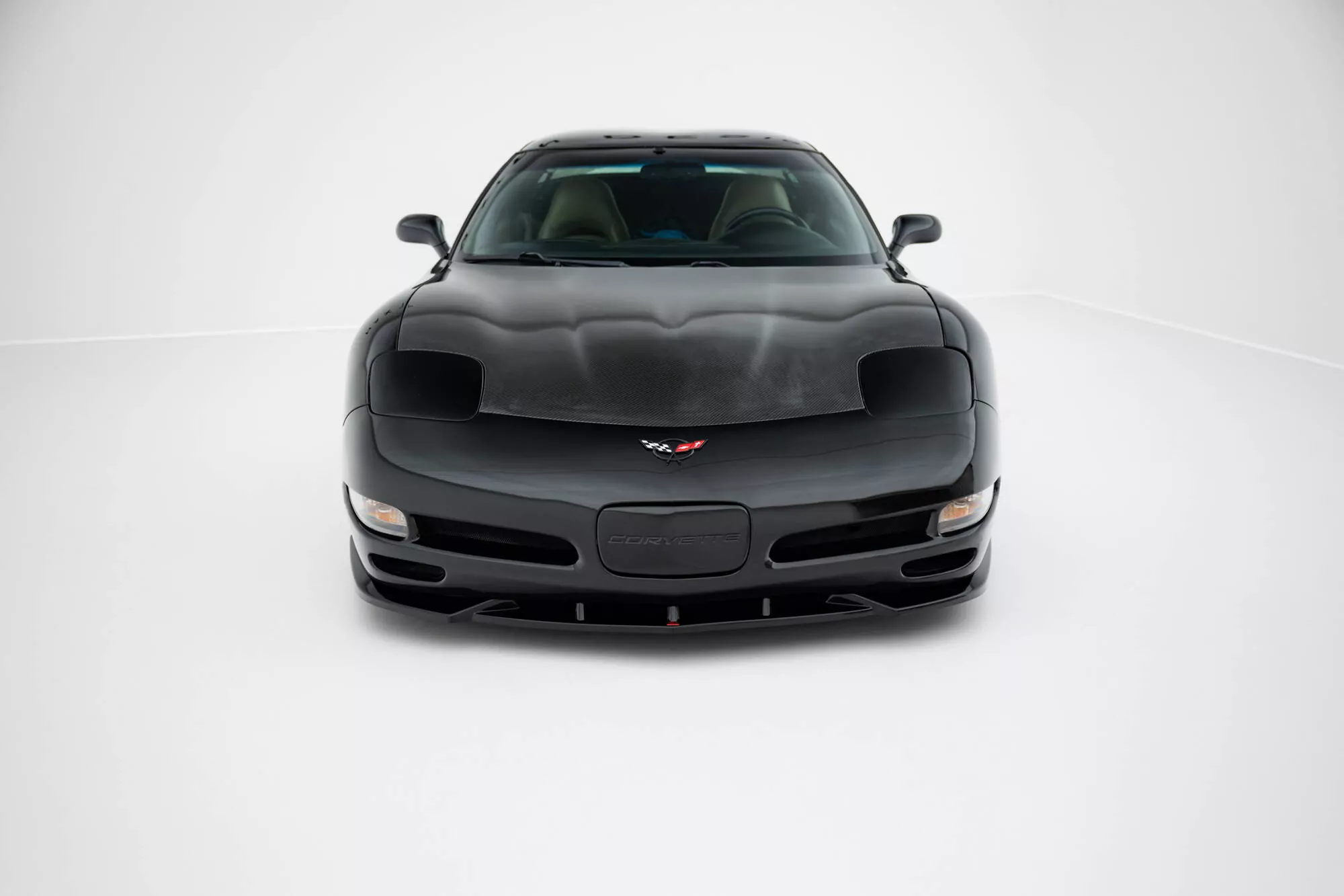 Front Ansatz Für Chevrolet Corvette C5 Schwarz Hochglanz