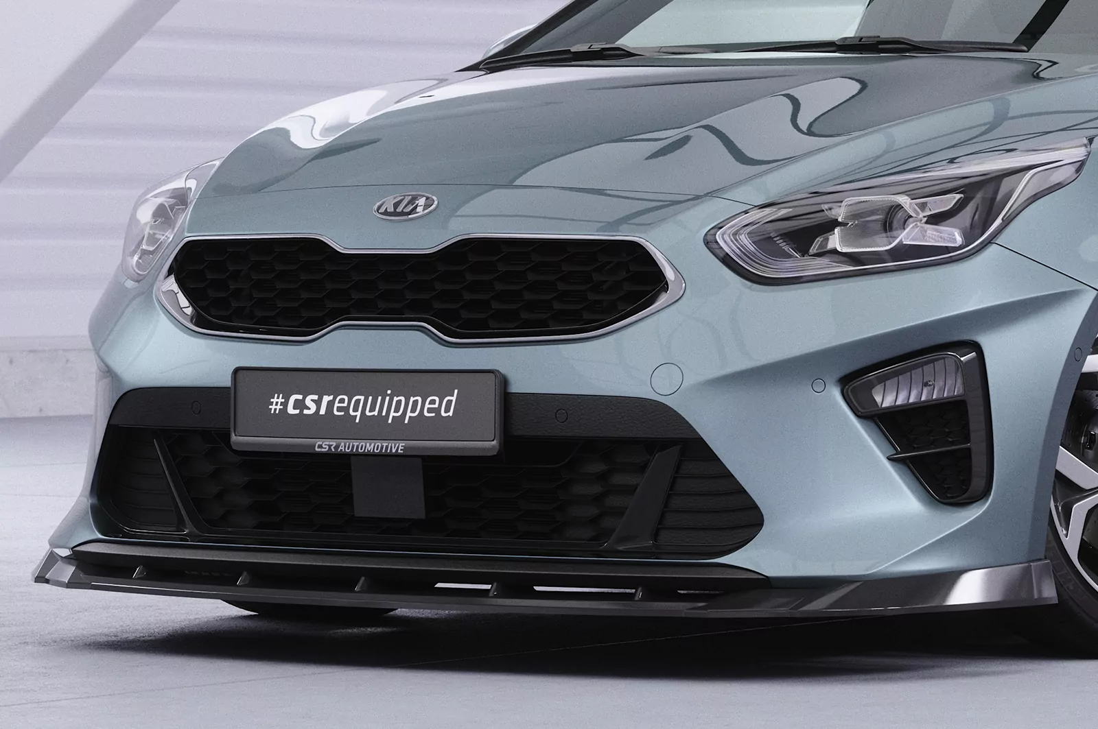 Cup-Spoilerlippe mit ABE für Kia Ceed (CD) CSL643 Schwarz Strukturiert