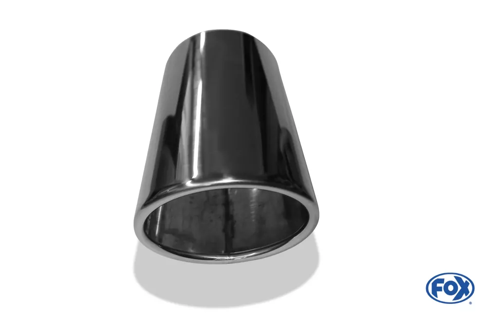 Anschweißendrohr Typ 32 115x85 mm / Länge: 300 mm  - oval / eingerollt / 24,5° abgeschrägt / ohne Absorber