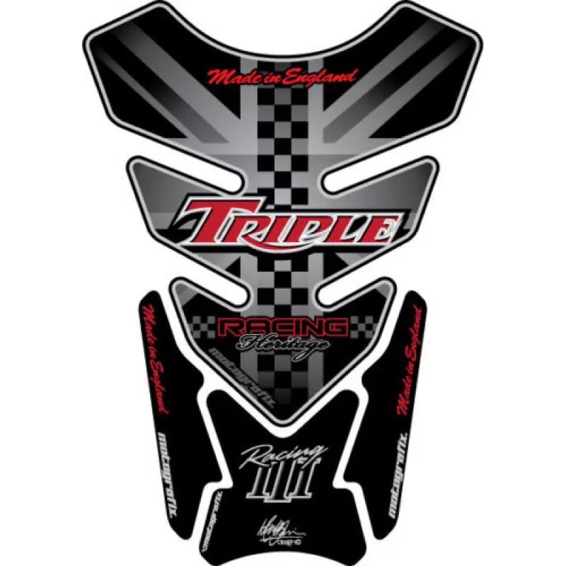 Motografix Triumph Triple Racing 3D Gel Tank Pad Protector TT013KR