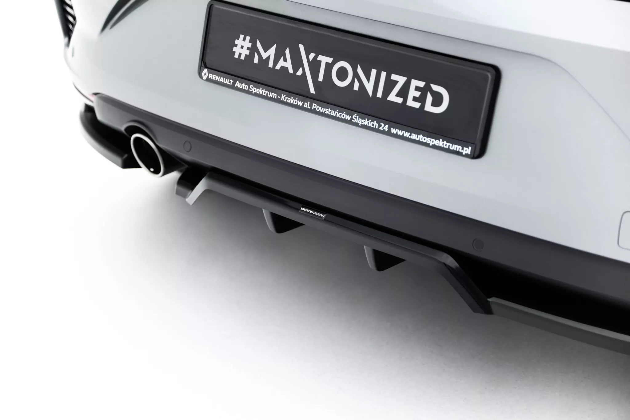 Mittlerer Cup Diffusor DTM Look Heck Ansatz Für Renault Clio Mk5 Facelift 