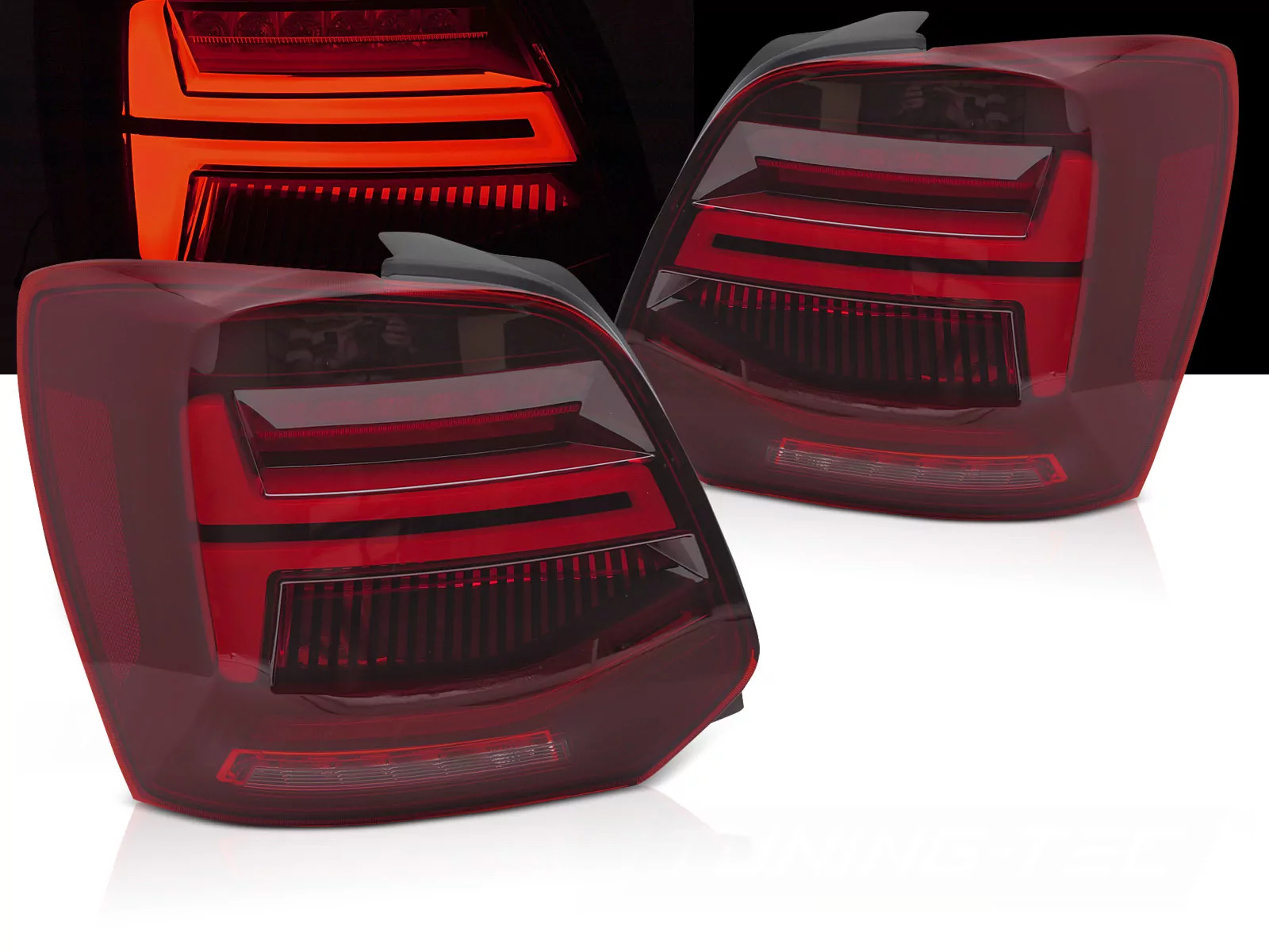 Led Tail Lights Red Led Bar Fits Vw Polo V 09-17
