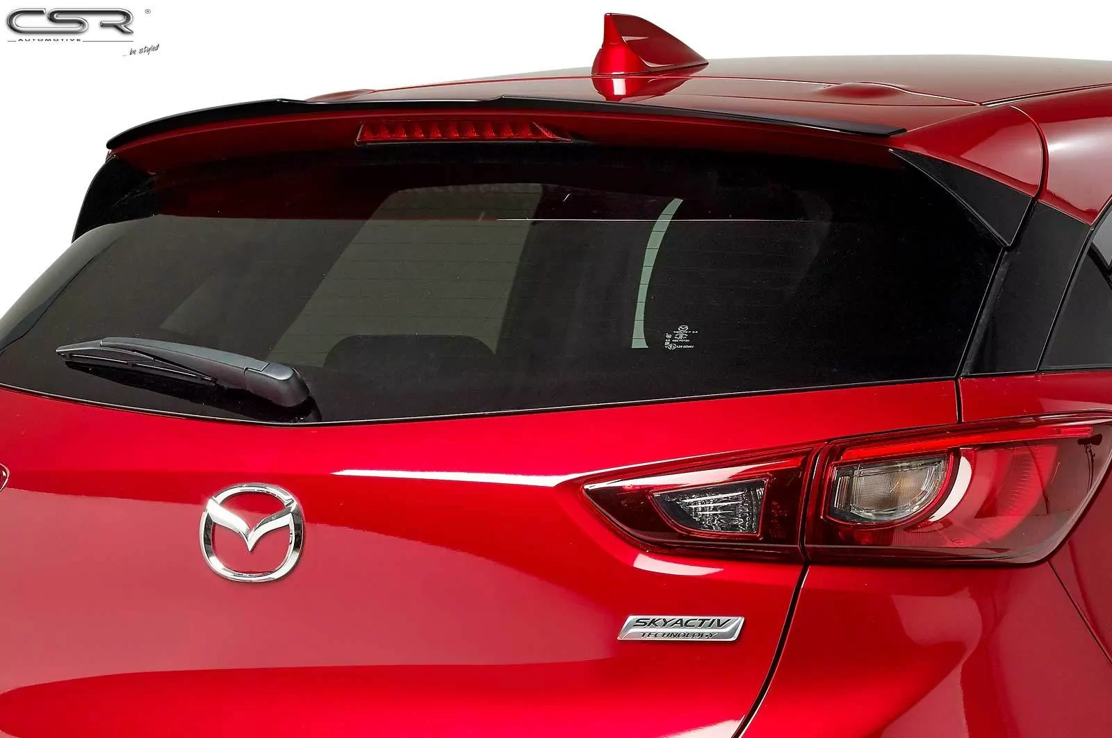 Heckflügel mit ABE für Mazda CX-3 HF678 Strukturiert (schwarz matt)