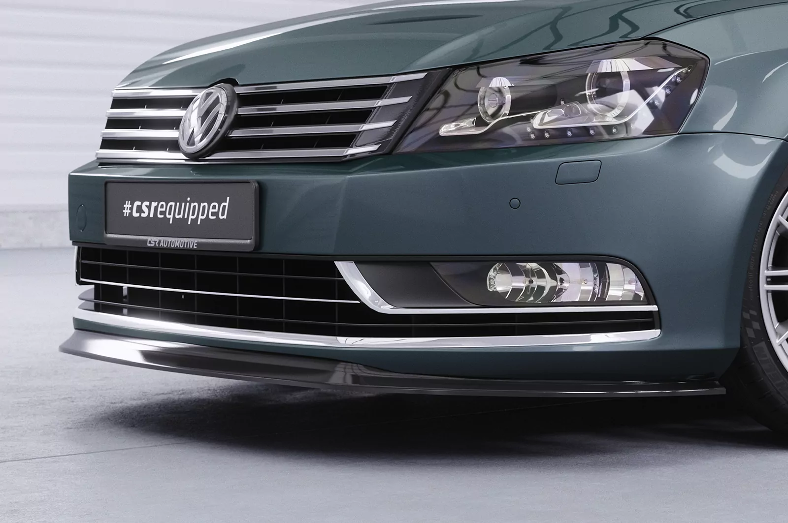 Cup-Spoilerlippe mit ABE für VW Passat B7 CSL337 Strukturiert (schwarz matt)