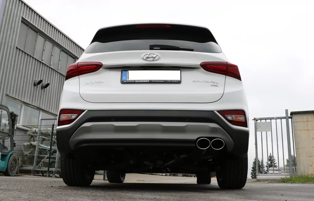 Hyundai Santa Fé 4x4 - TM  Endschalldämpfer - 2x106x71 Typ 32